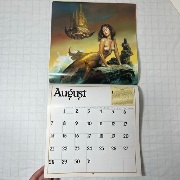 Vintage 1994 Boris Vallejo Mythology Calendar Unused same dates again in 2033 - Picture 14 of 16